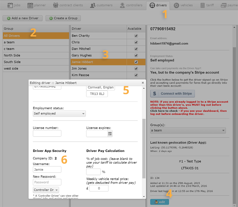 Creating driver credentials  